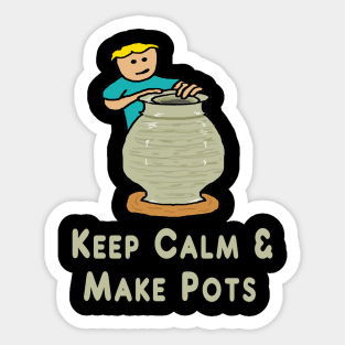 Keep Calm Pottery Sticker